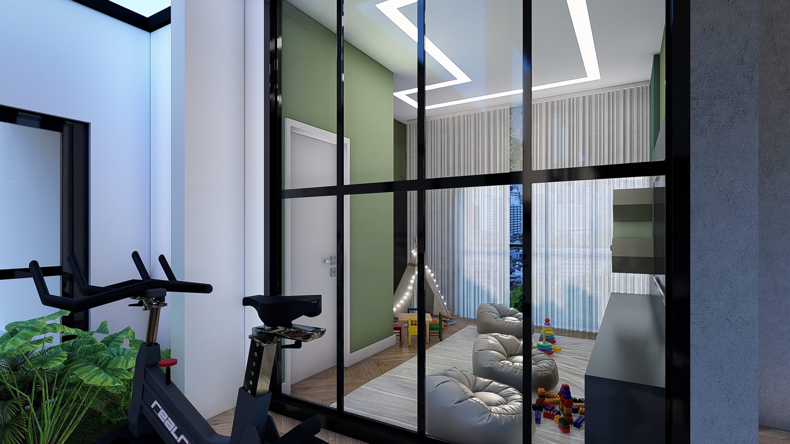 Designer 3D - Renderização de área comum Condomínio.
