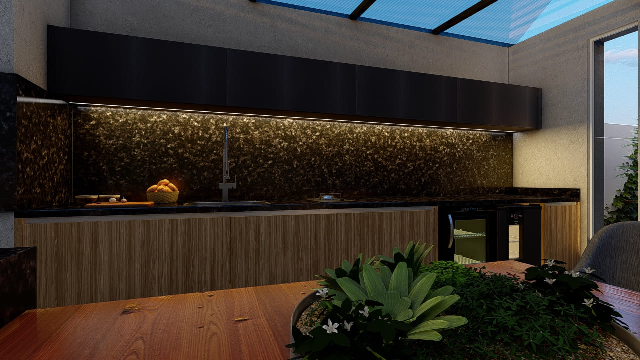 Arquitetura de Interiores - Espaço Gourmet.